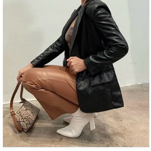 Black Leather Jacket Large